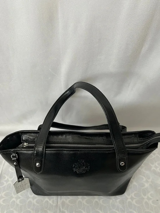 Lauren Ralph Lauren Classic Black Textured Leather Tote Shoulder Bag Purse 🌺🌺 - Picture 7 of 14